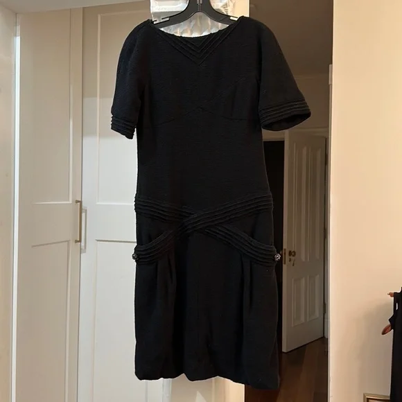 white christmas dresses Chanel Boutique Black Evening Dress – Vintage by Misty